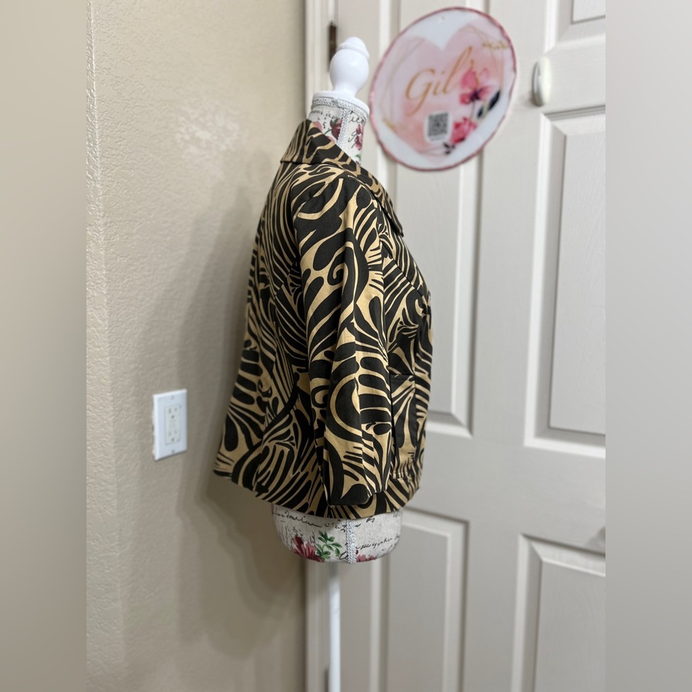 Black and Tan Patterned Jacket NWT - image 2